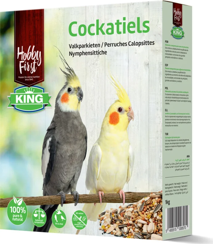 7x HobbyFirst King Valkparkieten 1 kg