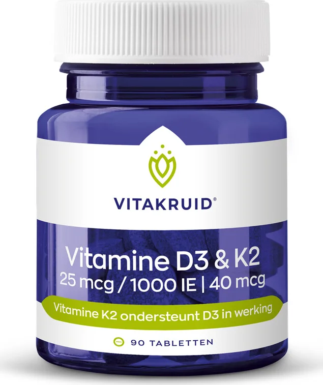 Vitakruid Vitamine D3 K2 90 tabletten