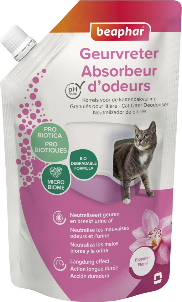 Beaphar Geurvreter Kattenbakreiniging Orchidee 400 gr