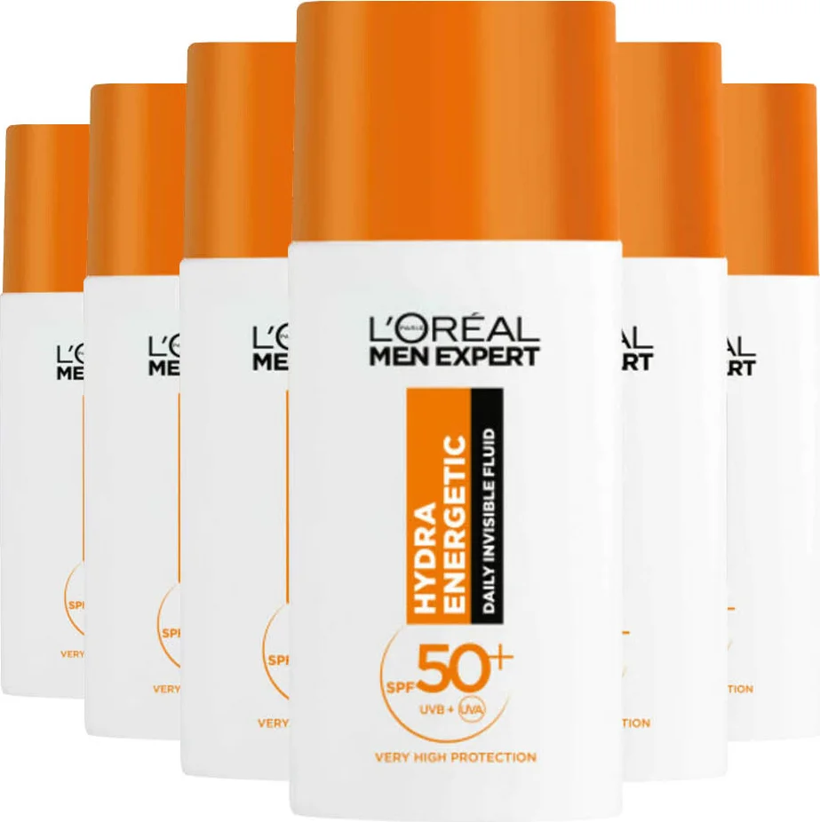 6x L'Oréal Men Expert Hydra Energetic Dagcrème SPF50+ 50 ml