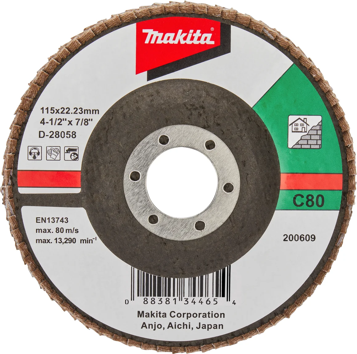 Makita D-28058 Lamellenschuurschijf C80 | 115mm