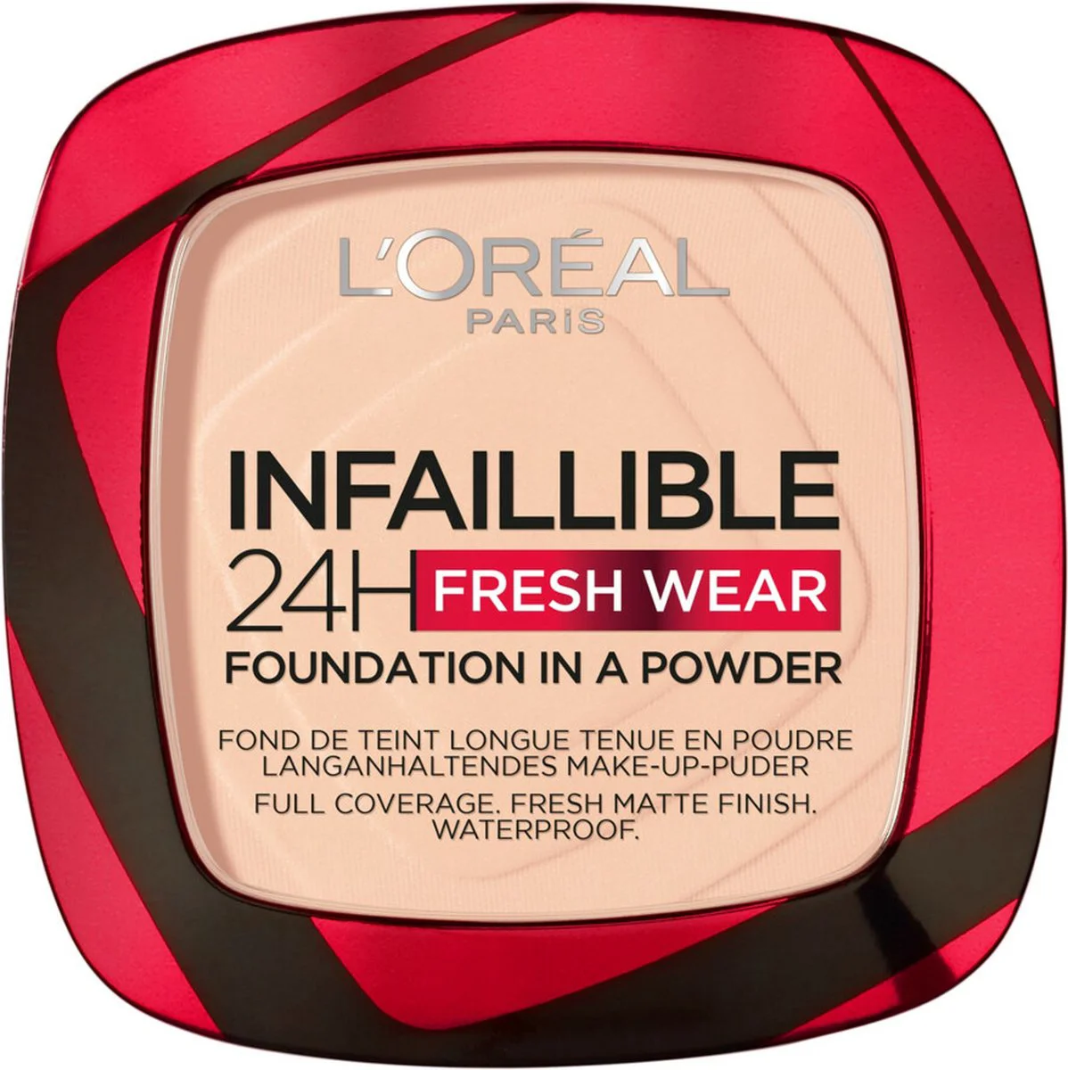 3x L'Oréal Infaillible 24H Fresh Wear Foundation Poeder 180 Rose Sand 9 gr