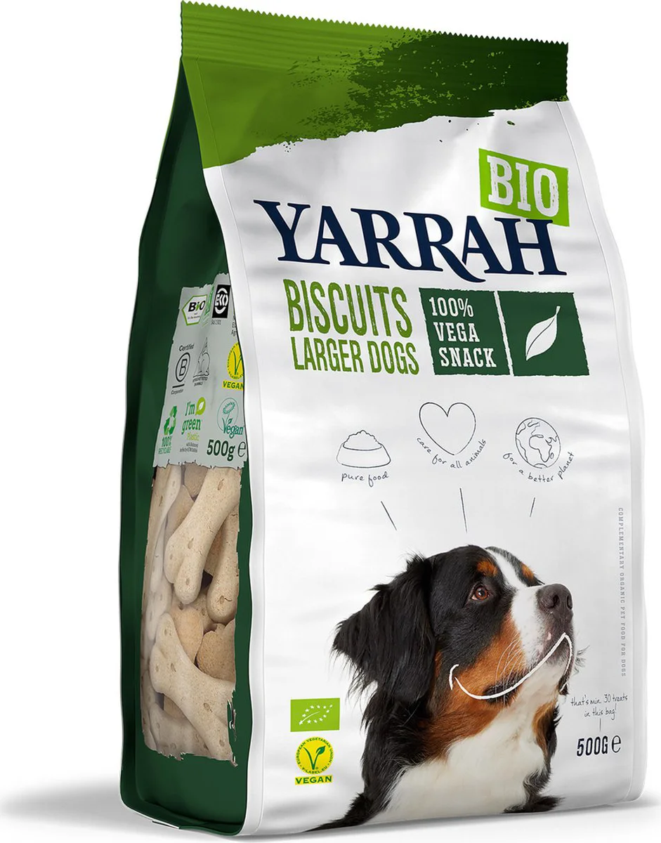 Yarrah Biologische Hondenkoekjes Vegan 500 gr