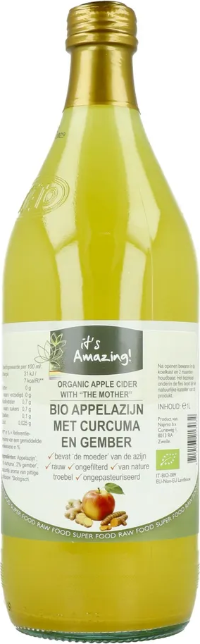 Its Amazing Appelazijn met Curcuma Gember 1LT
