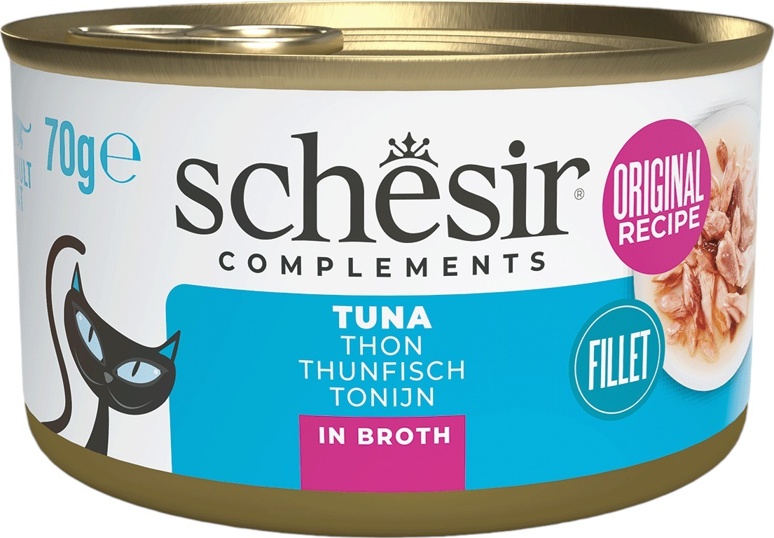 Schesir Kattenvoer Tonijn in Boullion 70 gr