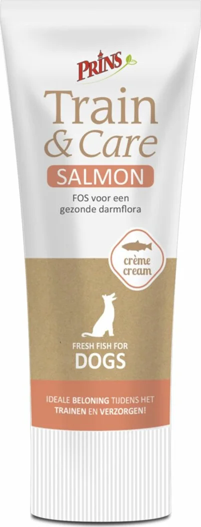6x Prins Train & Care Hondensnacks Zalm 75 gr