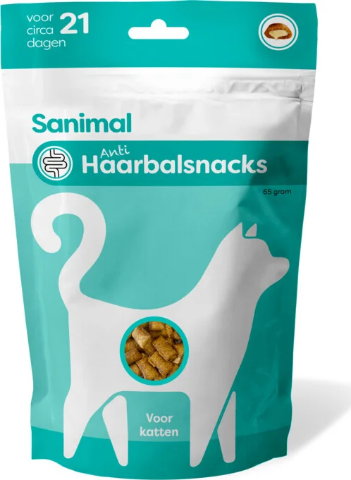 Sanimal Kattensnack Anti-Haarbal 65 gr