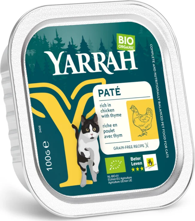 Yarrah Bio Alu Paté Grainfree Kattenvoer Nat Kip 100 gr