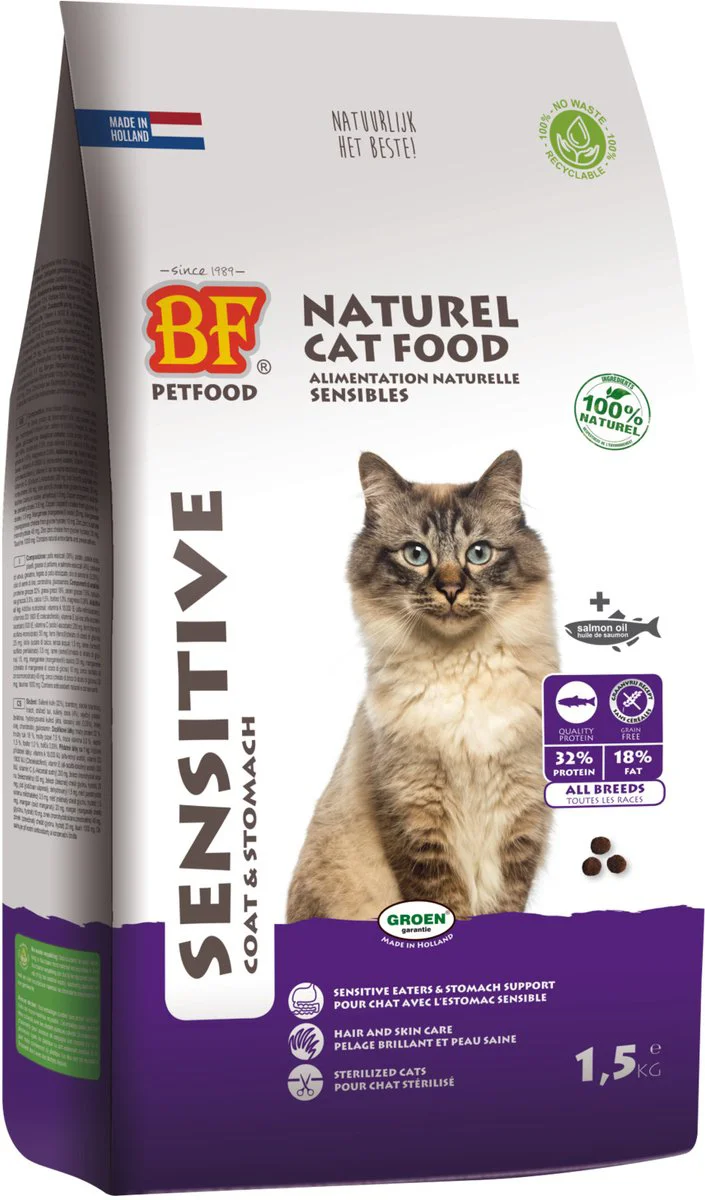 BF Petfood Kattenvoer Sensitive Graanvrij 1,5 kg