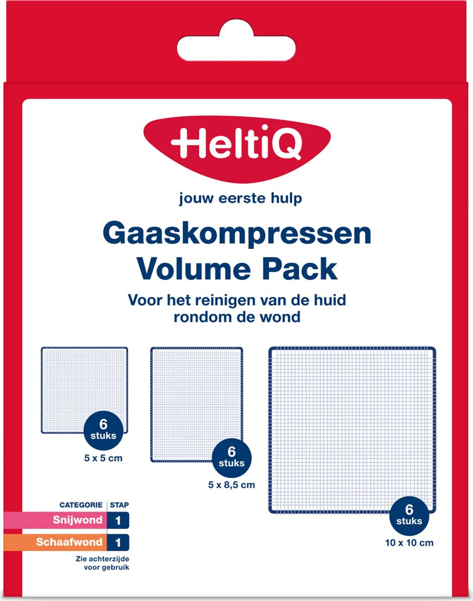 HeltiQ Gaaskompressen Volume Pack 18ST