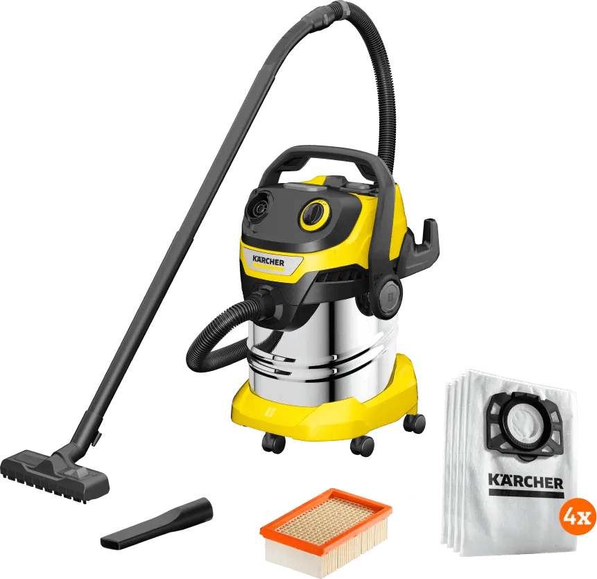 Karcher WD 4 S V-20/5/22 + Karcher Stofzuigerzak voor WD 4/5/6 (4x)