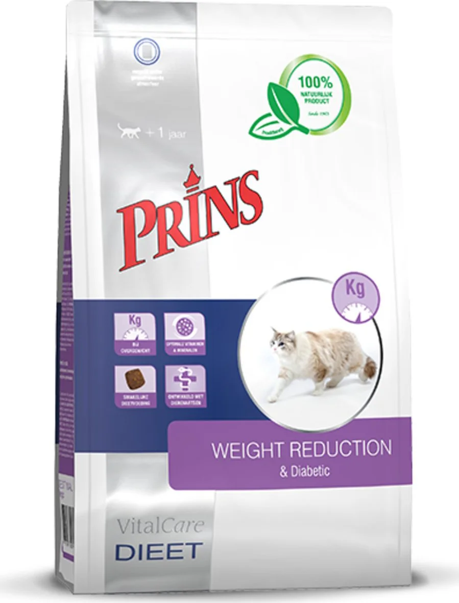 Prins VitalCare Diet Weight Reduction & Diabetic Kattenvoer 5 kg