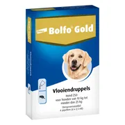 2x Bolfo Gold Anti Vlooiendruppels Hond 10 - 25 kg 4 pipetten