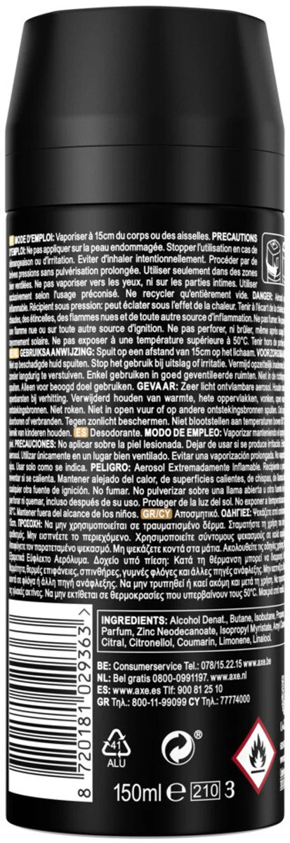 Axe Dark Temptation Deodorant Bodyspray 150ML
