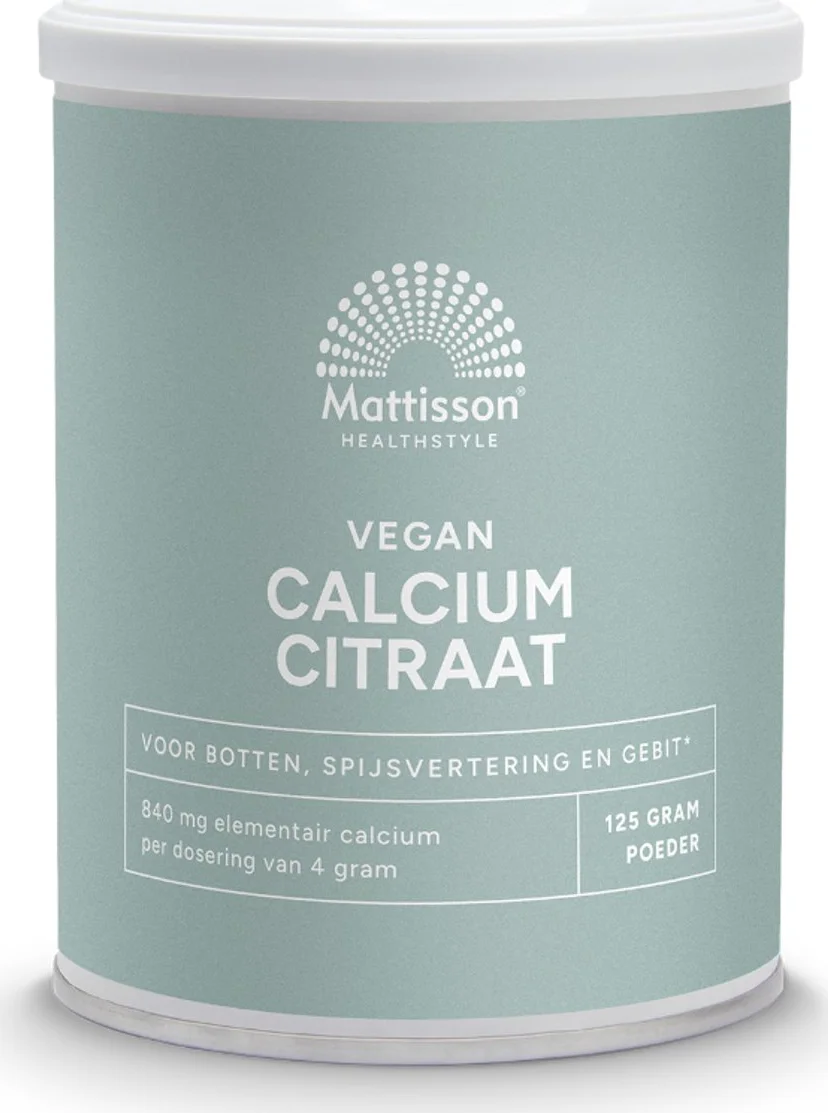 Mattisson Healthstyle Calcium Citraat Poeder 125GR