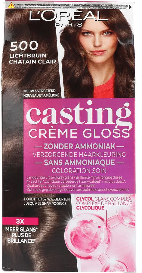 L'Oréal Casting Crème Gloss Semi-Permanente Haarkleuring 500 Lichtbruin