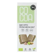 Cocoa Chocolade Pistachios & Salt Reep 40GR