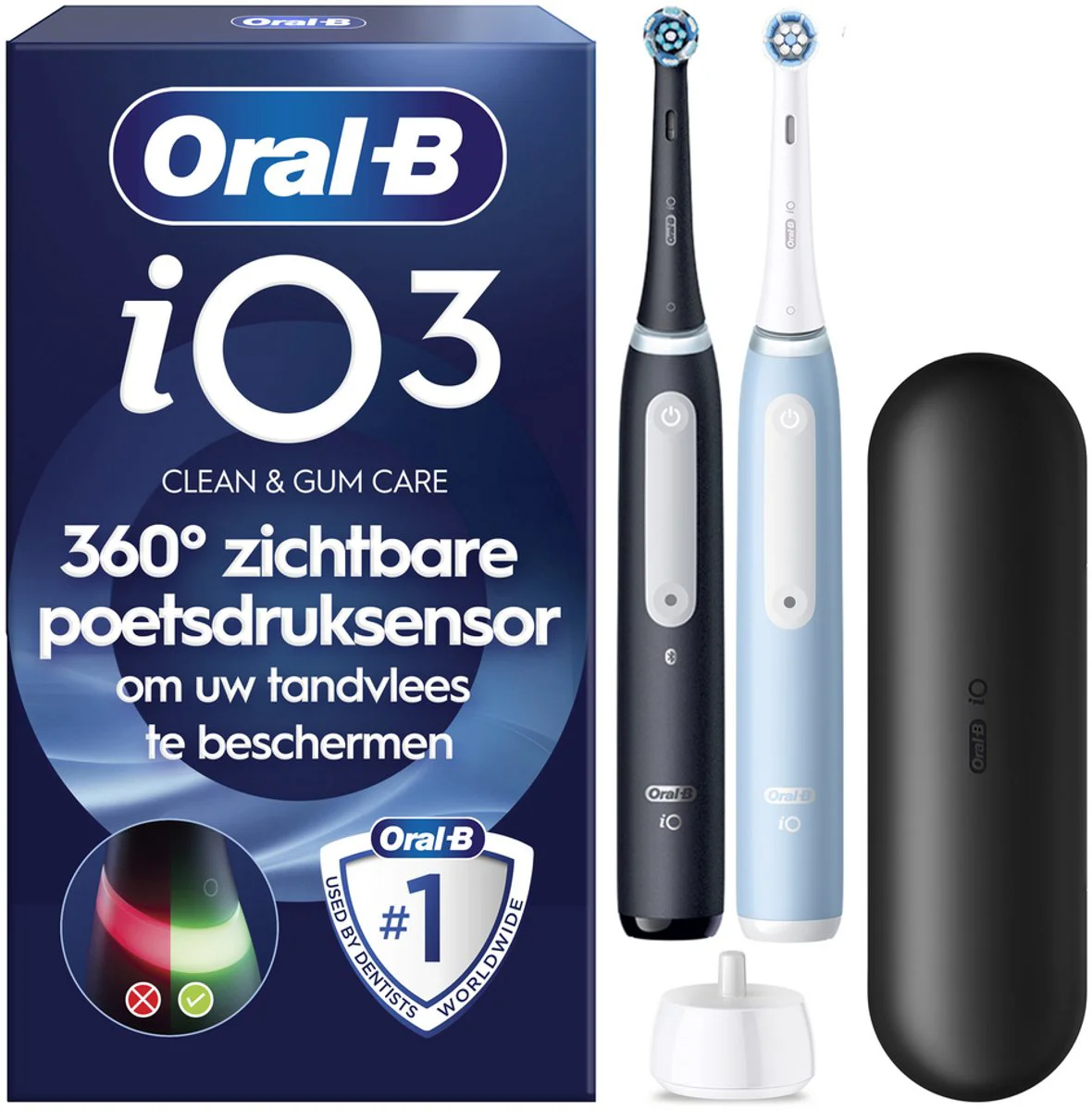 Oral-B iO 3 Zwart en Blauw Duo pack