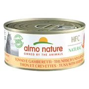 48x Almo Nature HFC Natural Kattenvoer Nat Tonijn & Garnaal 150 gr