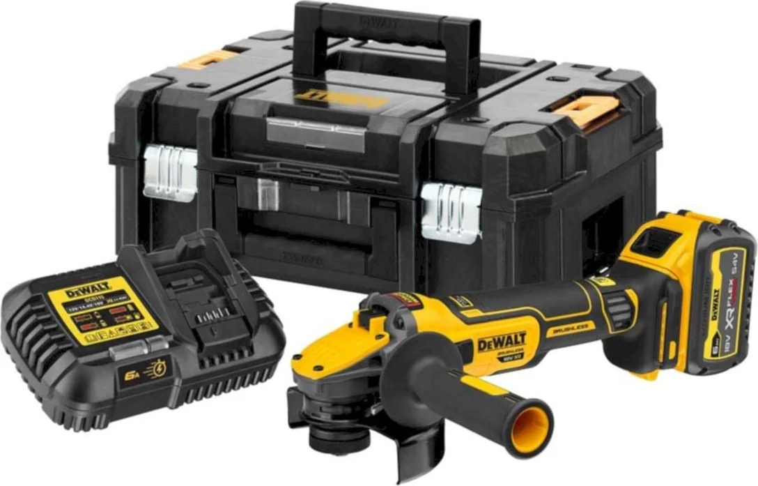 DeWALT DCG409VST1 Accu haakse slijper 125mm 18V XR FlexVolt Advantage 6.0Ah in TSTAK