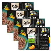 4x Sheba Nature's Collection Kattenvoer Natvoer Mix Selectie in Saus Maaltijdzakjes 12 x 85 gr