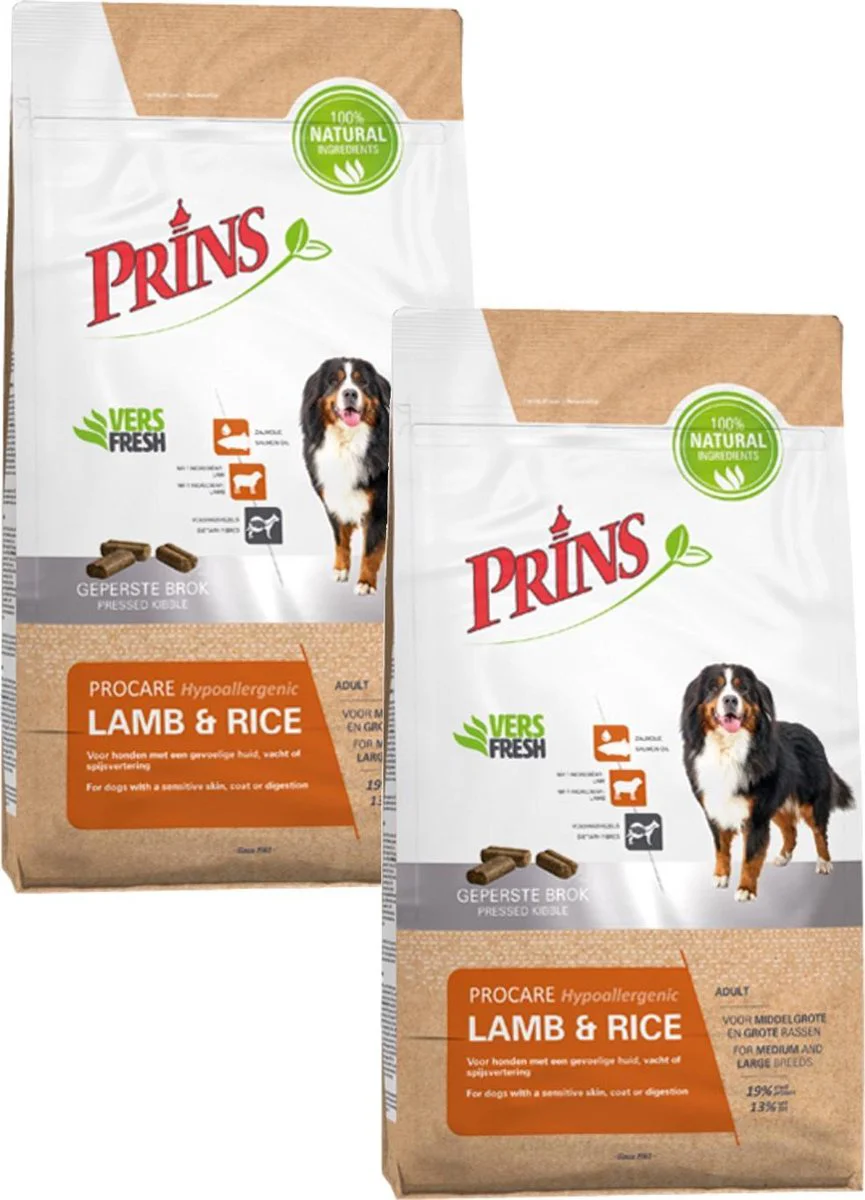 Prins Procare Adult - Lam & Rijst - Hondenvoer - 2x 20 kilo
