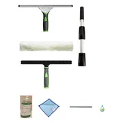 Telescoopsteel ramenwassen Raamwisser met telescoopsteel Ramenwassen Pulex-Zeemset 4.5m - luxe raamwisser 35 cm pulex - 35cm pulex inwasser met hoes