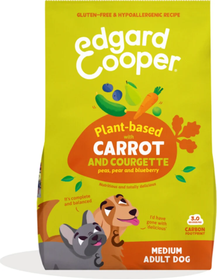 4x Edgard & Cooper Plantaardig Hondenvoer Wortel - Courgette 2,5 kg
