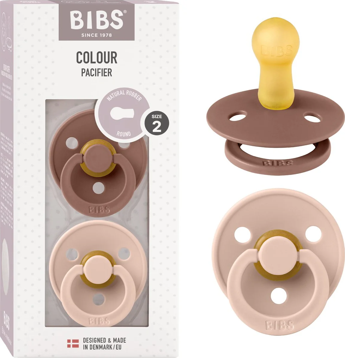 BIBS Fopspeen 6-18 Maanden Blush/Woodchuck 2ST