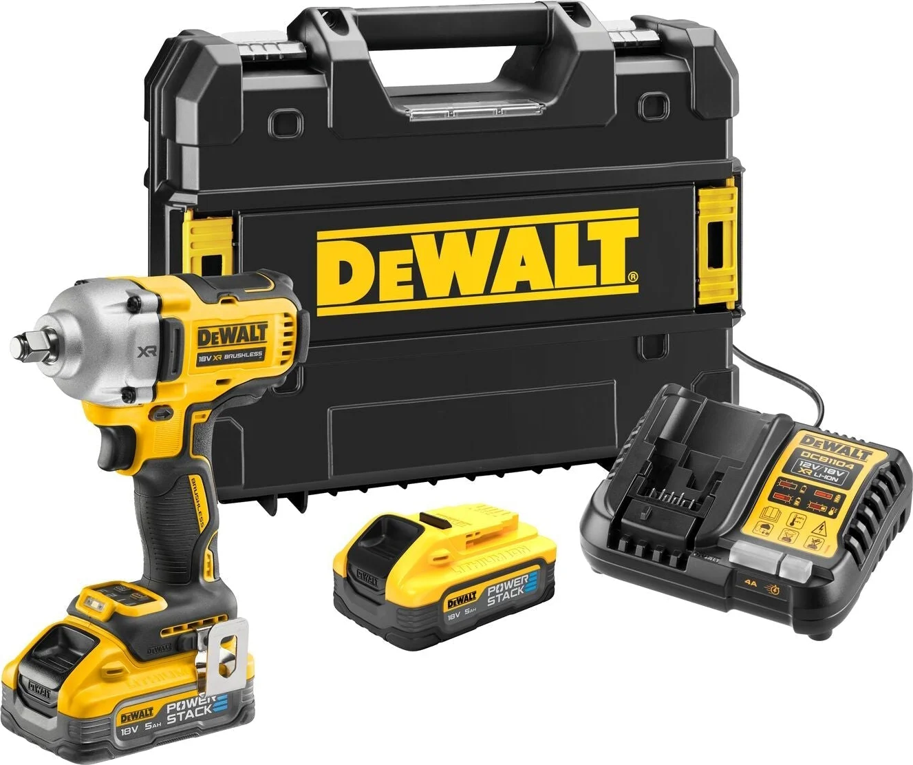 DeWALT DCF891H2T Accu slagmoersleutel 812Nm 1/2" frictiering 18V XR POWERSTACK 5.0Ah in TSTAK