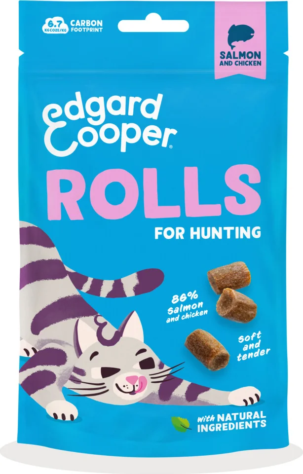 Edgard & Cooper Adult Rolls Kattensnack Zalm 45 gr