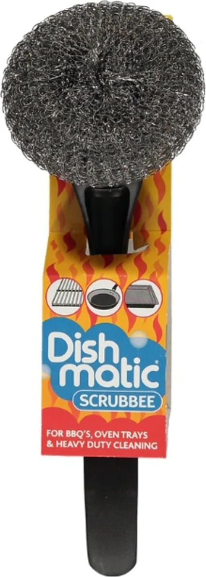 Dishmatic Scrubbee Staalborstel + Dispenser