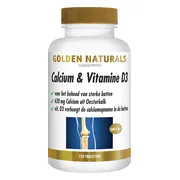 Golden Naturals Calcium & Vitamine D3 Tabletten 120TB