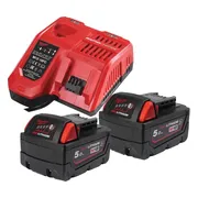 Milwaukee M18 NRGCR-502 Chemisch Bestendige Accu Starterset 18V 2x 5.0Ah - 4932479831