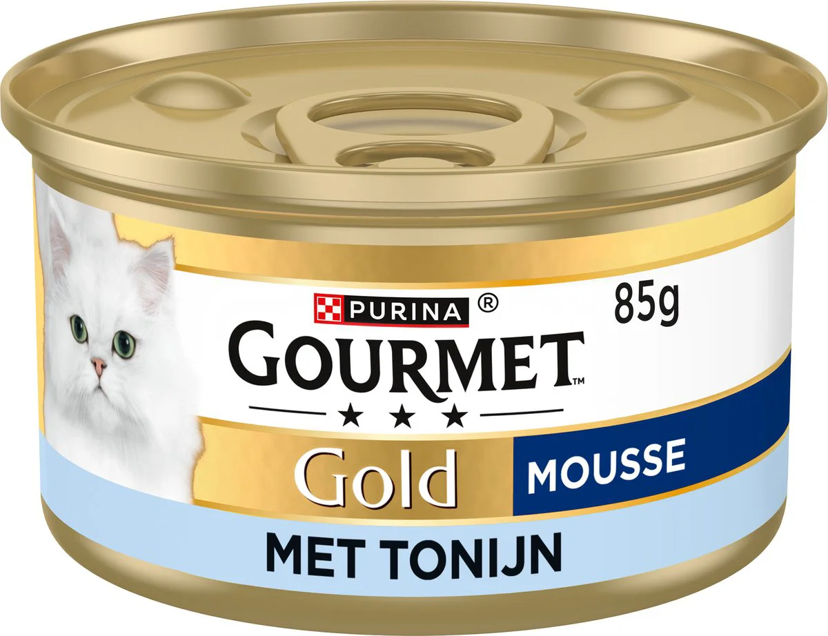 24x Gourmet Gold Kattenvoer Nat Mousse Tonijn 85 gr