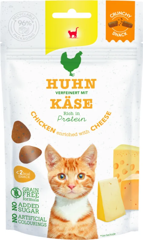 12x GimCat Crunchy Kattensnack Kip & Kaas 50 gr