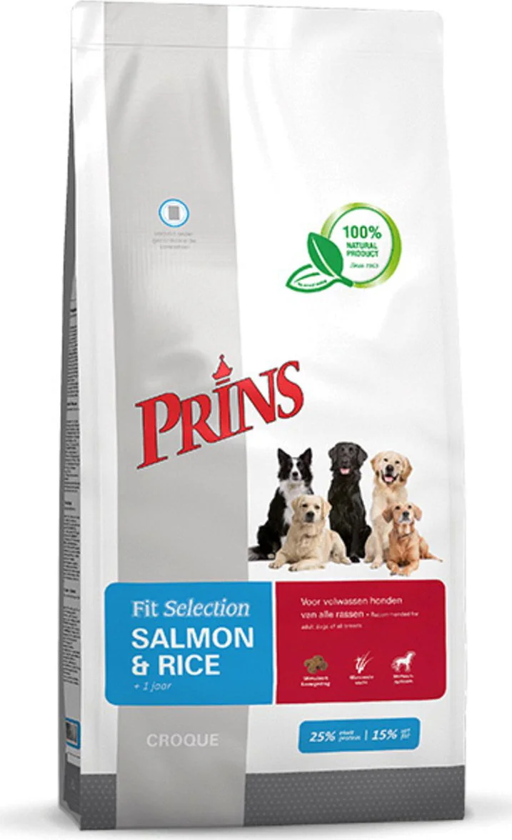 Prins Fit Selection Zalm & Rijst Hondenvoer 15 kg
