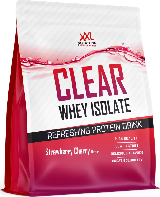 2x XXL Nutrition Clear Whey Isolate Aardbei Kers 500 gr