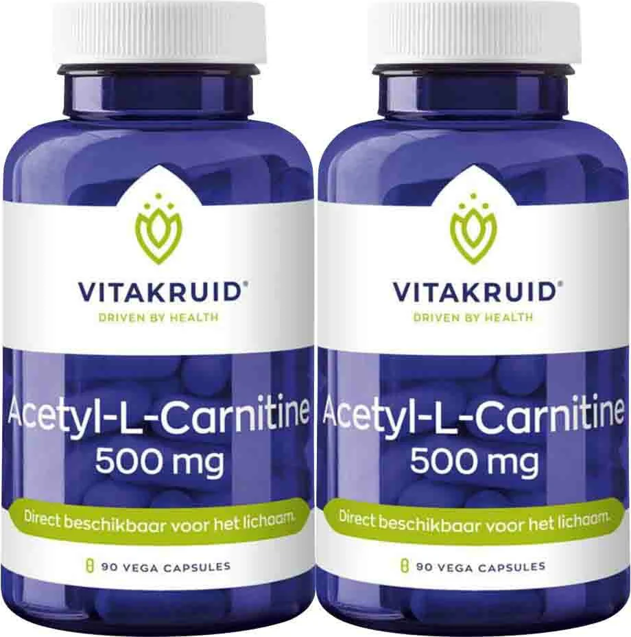 2x Vitakruid Acetyl L-Carnitine 500 mg 90 vegancapsules