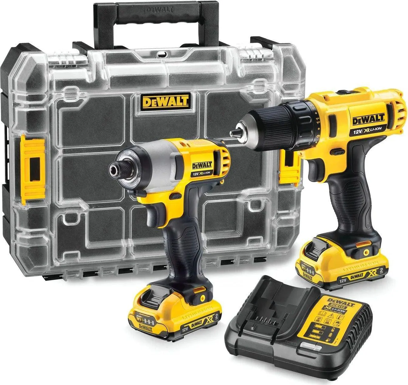 DeWALT DCK211D2T Accu combiset 2-delig (DCD710 + DCF815) 12V XR 2.0Ah in TSTAK