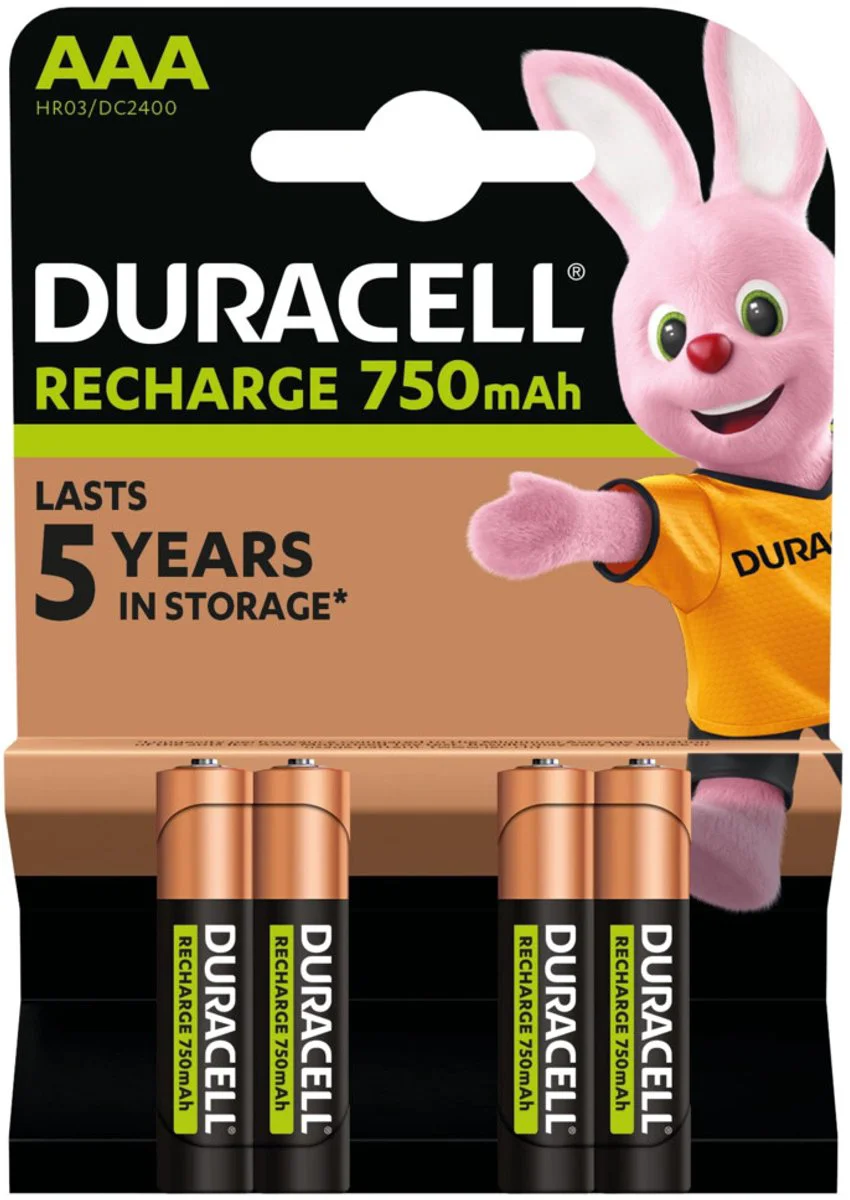 3x Duracell Oplaadbare Batterijen Plus AAA 4 stuks