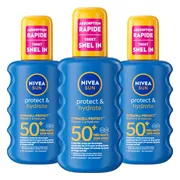 3x NIVEA Sun Protect & Hydrate Zonnebrand SPF 50+ 200 ml