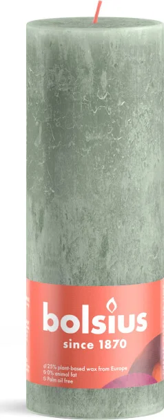Bolsius Stompkaars Jadegreen 19 cm