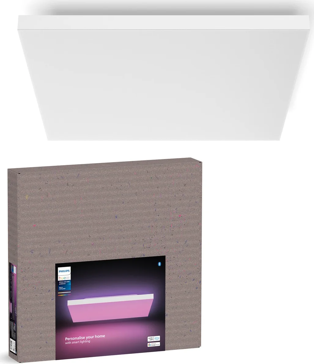 Philips Hue Datura Paneellamp - White and Color - Vierkant - Wit