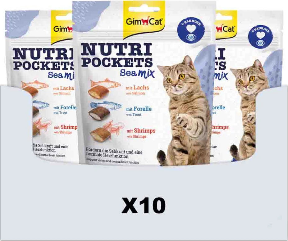 10x GimCat Nutri Pockets Sea-Mix 150 gr