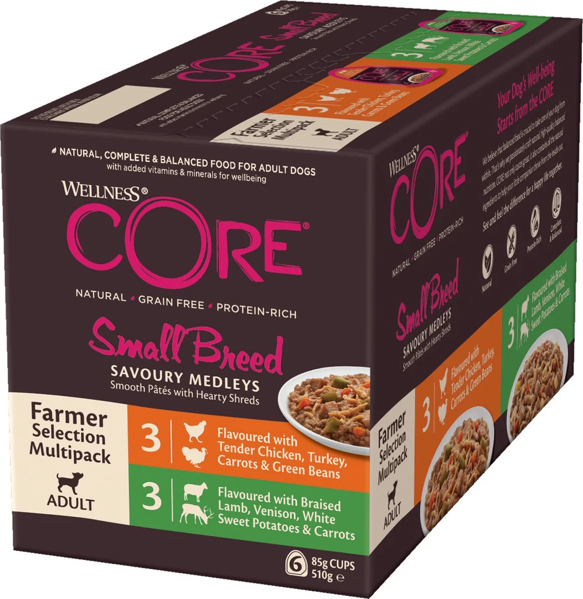 Wellness Core Hondenvoer Small Savoury Medleys Farmer Selection 6-pack 6 x 85 gr