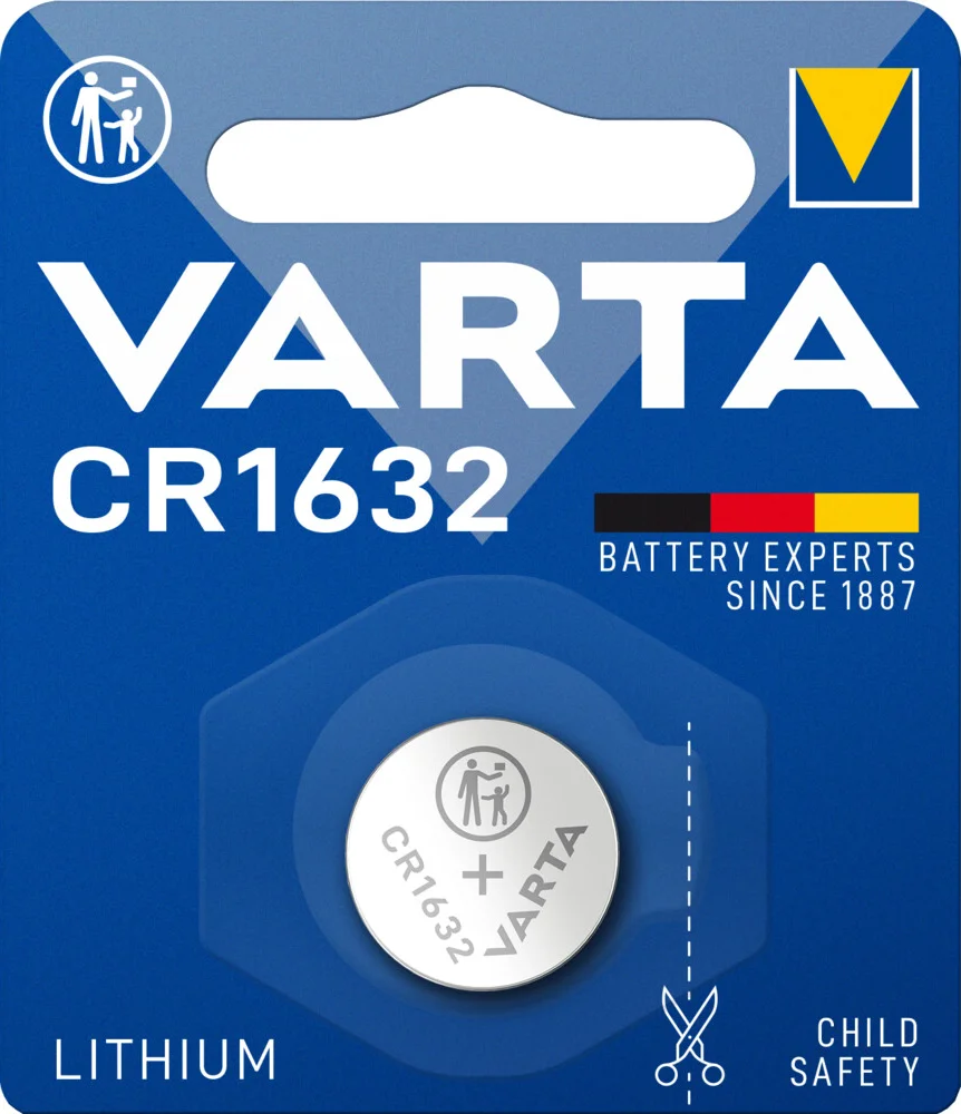 3x Varta LITHIUM Coin Batterijen CR1632 Blister