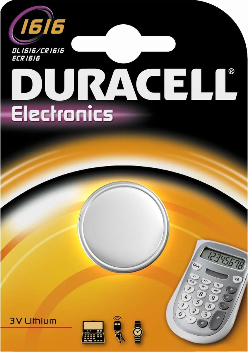 Duracell Knoopcelbatterij 1616 Lithium 1 stuks