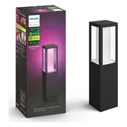 Philips Hue Impress sokkellamp White and Color zwart laag uitbreiding