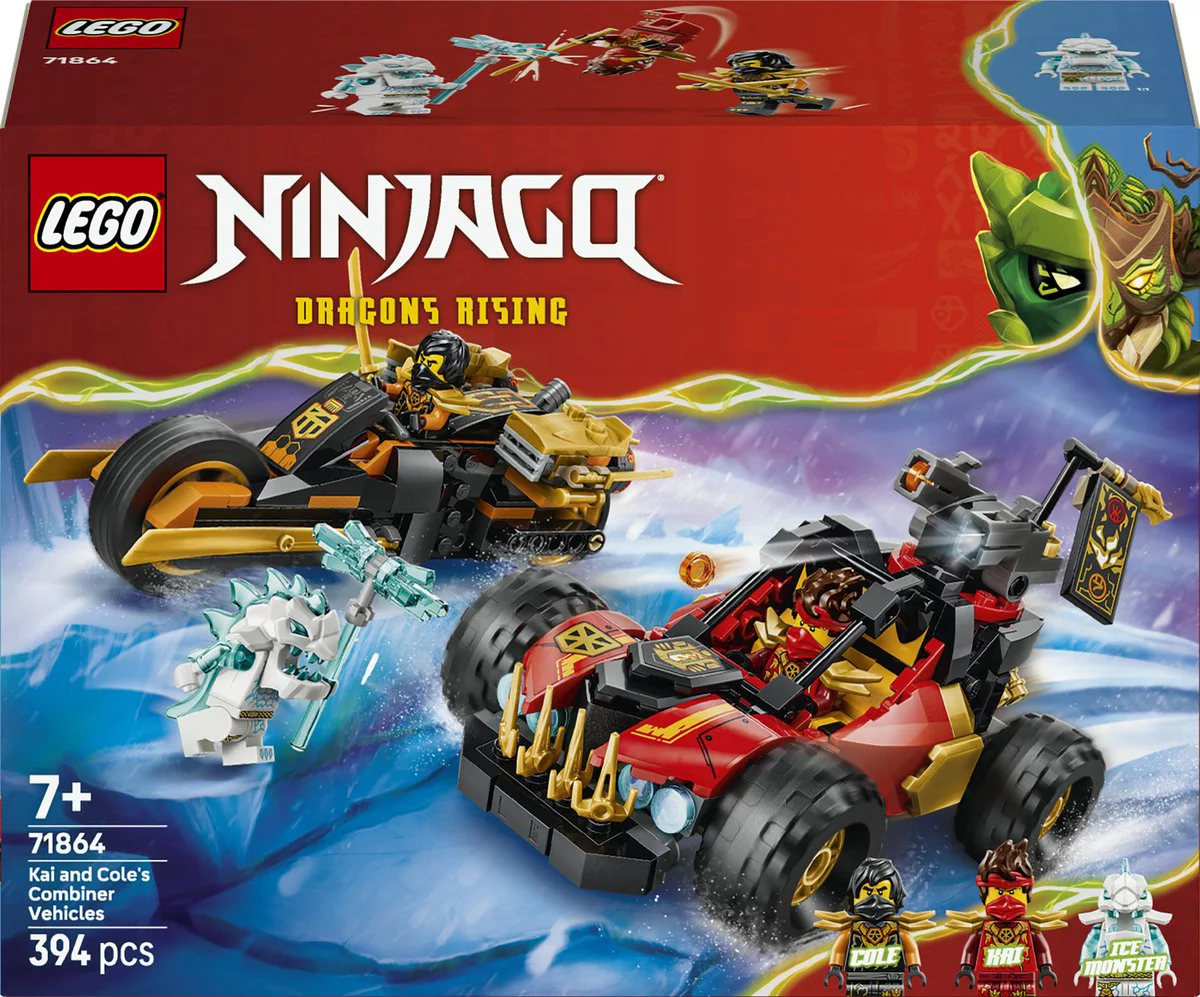 LEGO NINJAGO Kai en Cole's combivoertuigen 71864